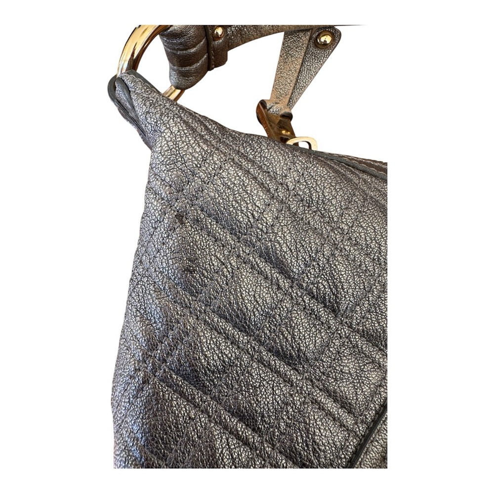 Authentic Marc Jacobs Metallic Bronze Quilted Leather Banana Hobo Bag - Picture 9 of 11